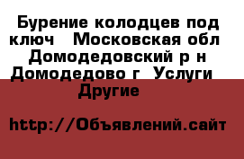 Бурение колодцев под ключ - Московская обл., Домодедовский р-н, Домодедово г. Услуги » Другие   